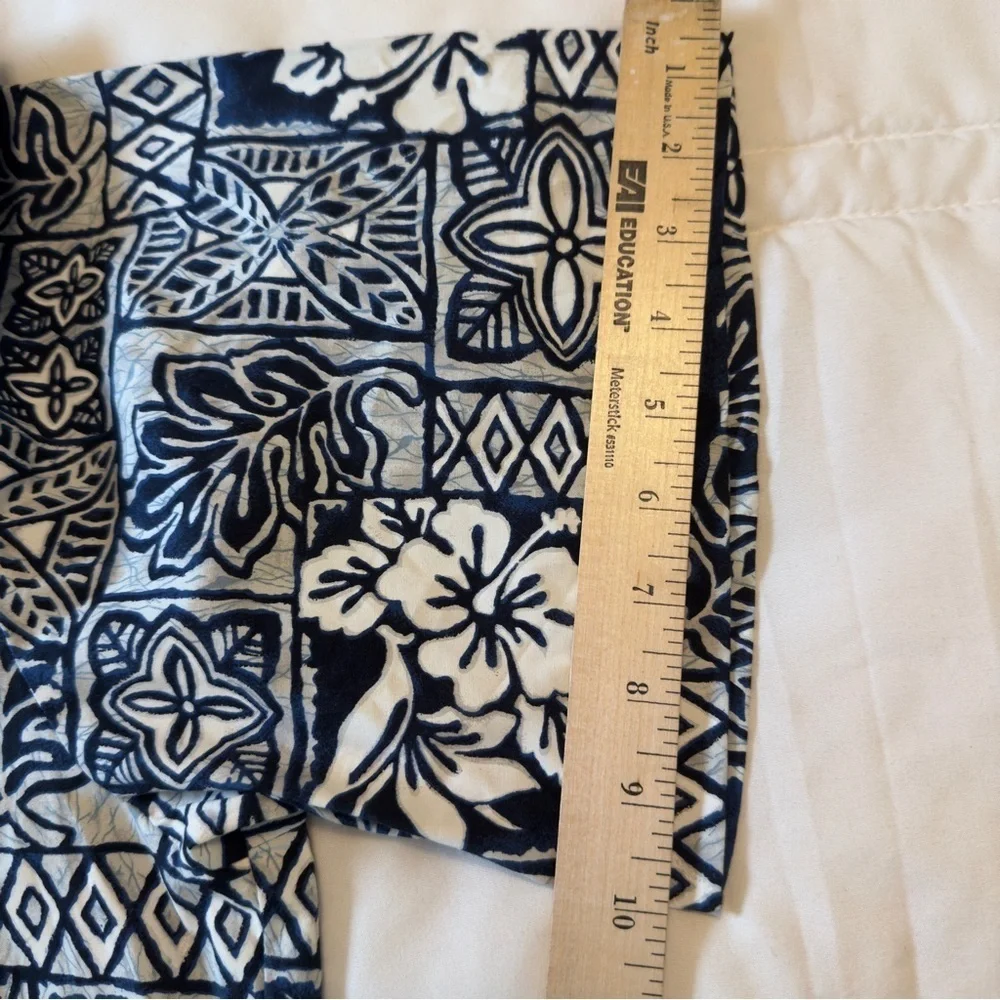 Ky's Made In Hawaii Aloha Hawaiian Short Sleeve Button Up Shirt Blue Floral 2XL - Picture 8 of 16